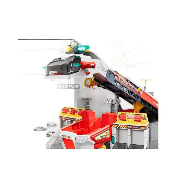 Sam's Multifunctional Rescue Engineering Vehicle Toy Large Police Car Alloy Sound and Light Water Jet Ejection Track Puzzle Boy