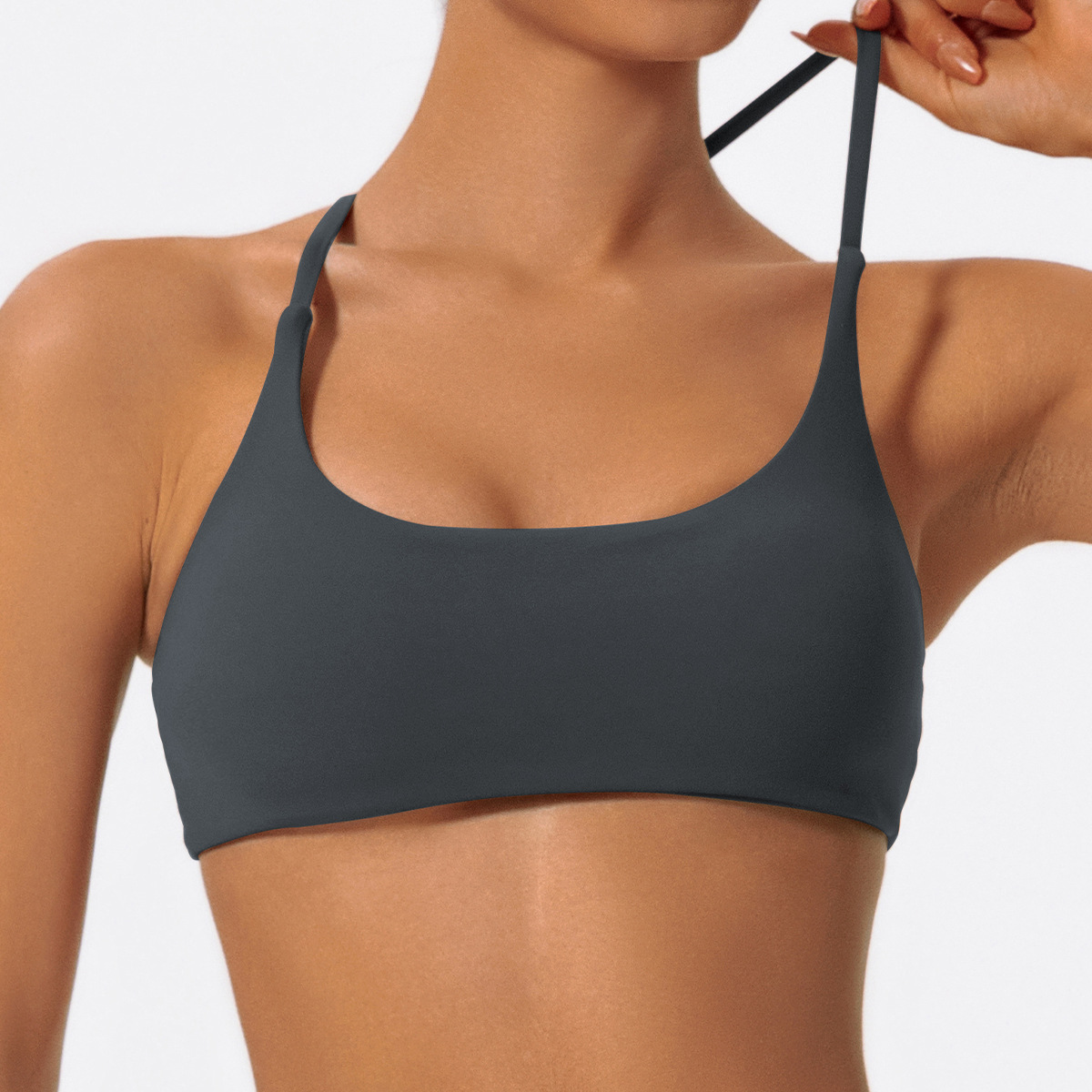 Sujetador deportivo transfronterizo Lulu con espalda cruzada y tacto de segunda piel, estilo europeo y americano, ajustado, de secado rápido, para yoga, NY7015. image 14