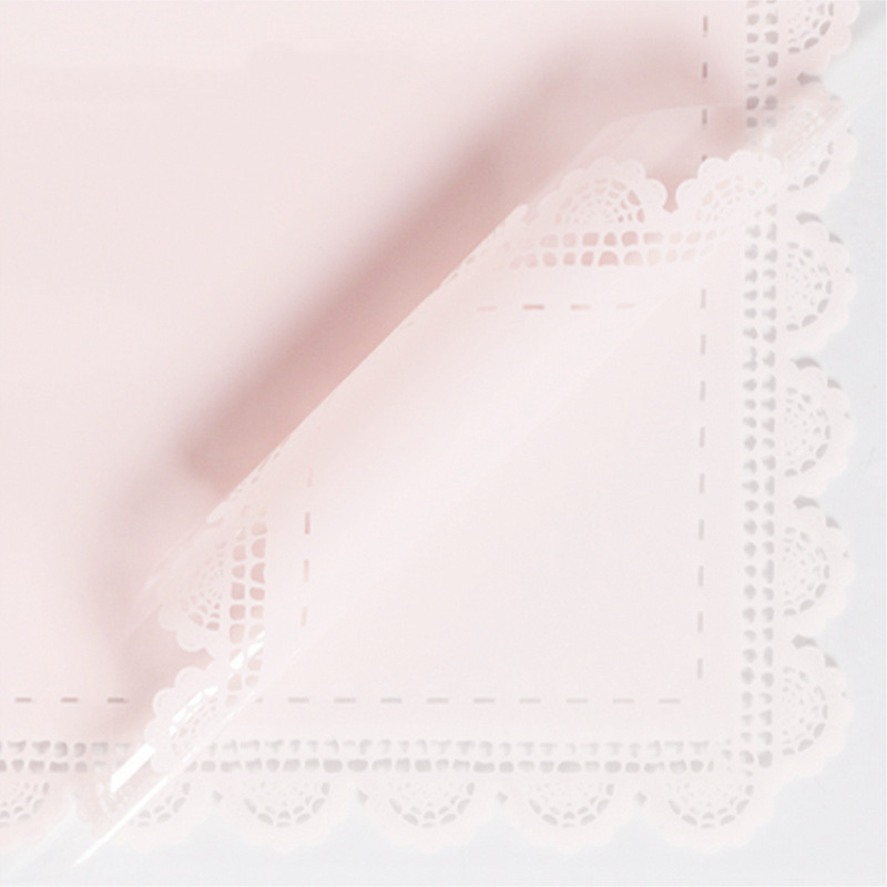 Papel de Regalo de Celofán con Encaje Impermeable para el Día de San Valentín, Papel de Envolver para Ramos de Flores