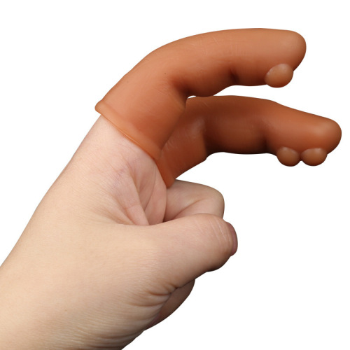 Liquid silicone high-elastic finger-picking cots, couple finger cots, lesbian lesbian LES masturbation set, adult orgasm set