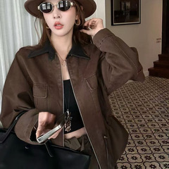 2025工装外套女2025秋季新款韩系休闲减龄气质小个子短款夹克上衣