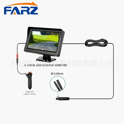 vehicle-mounted car monitor, rearview – Car display - rm431-43inch-desktop-bmw-plug-in-integrated-cable-car-charger-cable-camera-not-included-cvbs-standard-definition-480272
