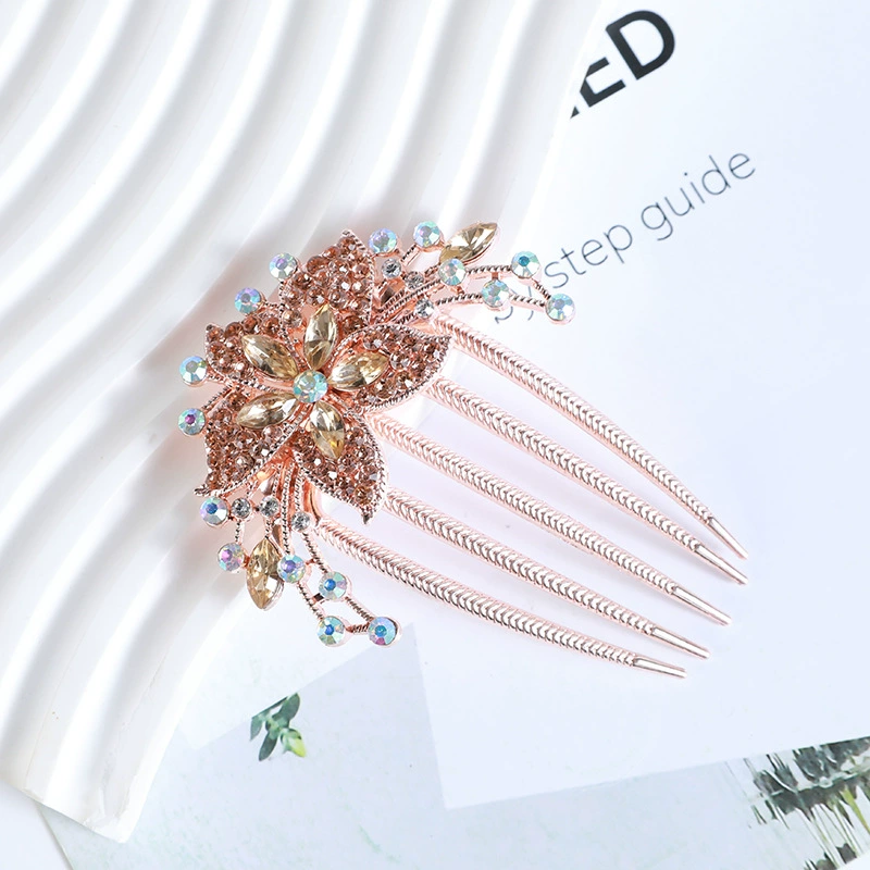 Retro hair accessory, metal universal hairgrip, Korean style, light luxury style, flowered