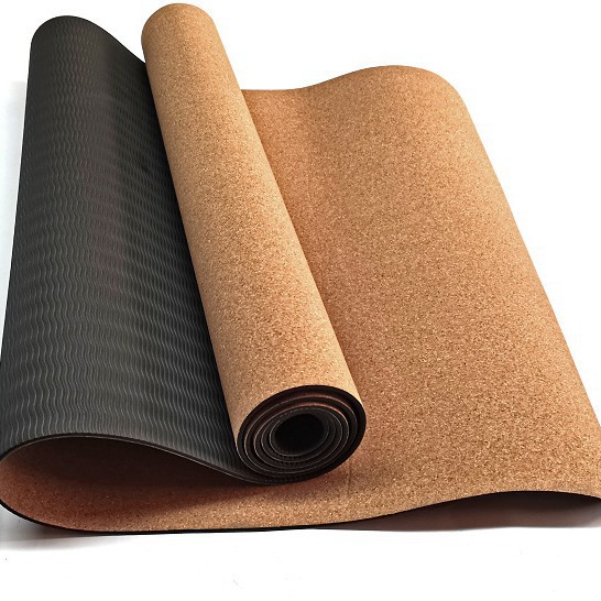 Cork Posture Line Yoga Mat Dance Sports Fitness Durable Wear-Resistant Thickened Sweat-Proof Tpe Yoga Mat Manufacturer Non-Slip