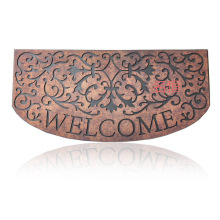 欧式橡胶植绒进门地垫别墅脚垫门厅门垫塑料门口蹭土垫入户防滑垫