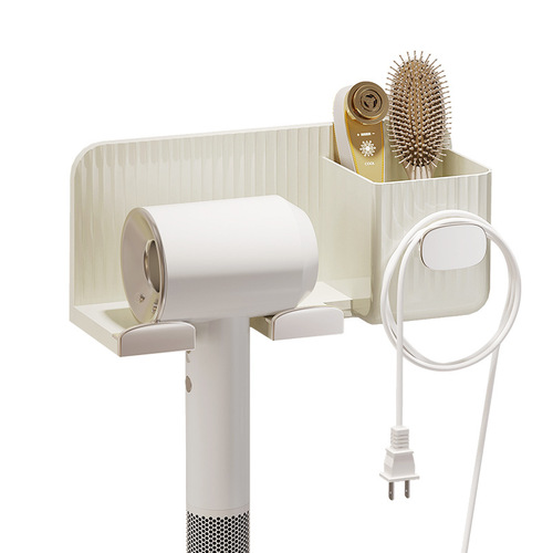 Bluelight Hair Dryer Shelf without Drilling Bathroom Hair Dryer Bracket Wall Mounted Bathroom Hair Dryer Holder