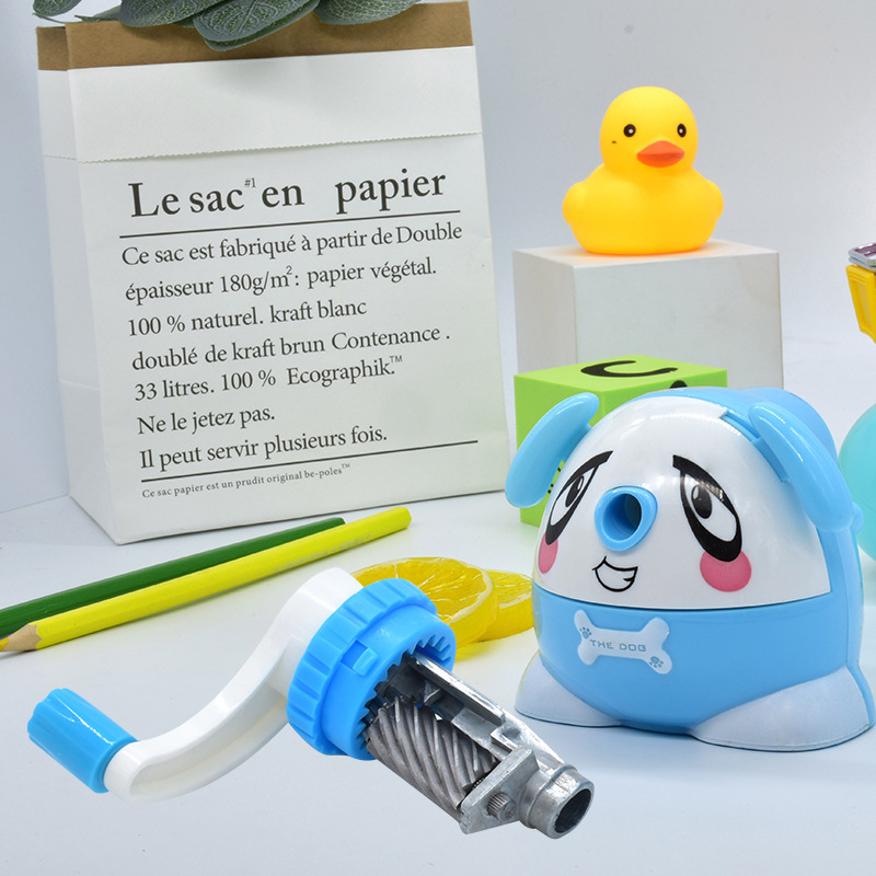 Feliz 709A Doudou Sacapuntas de manivela Sacapuntas de dibujos animados para niños Sacapuntas de aleación de acero núcleo de cuchillo Sacapuntas regalo