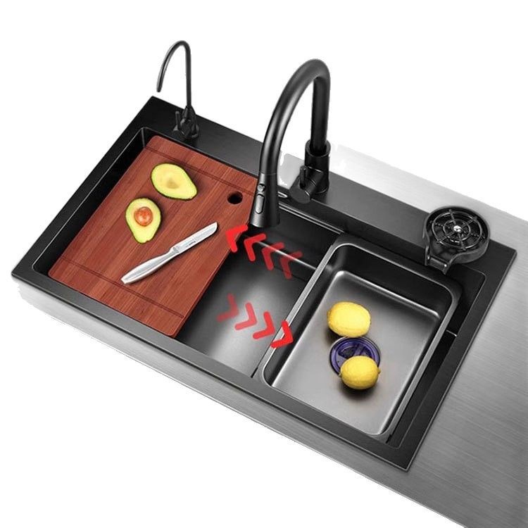 Fregadero Bajo Encimera de Cocina 201 de Acero Inoxidable Un Solo Tanque