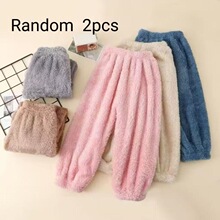 P 71677 Kids' Warm Fleece Sleep Pants ��ͯ��ů˯�� �羳