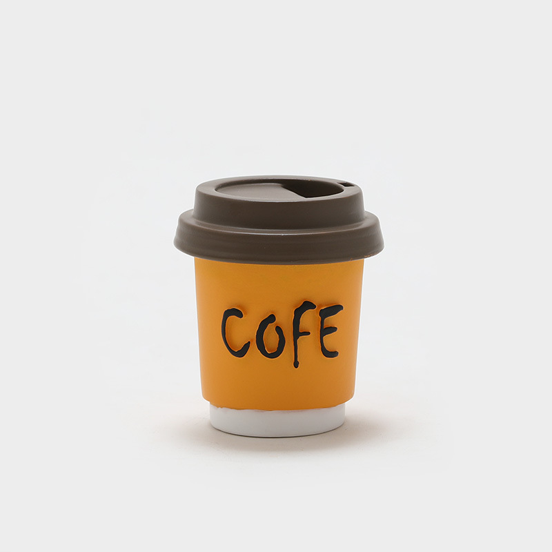Rabbit and Duck Home Coffee Cup Refrigerator Magnet 3D Three-Dimensional Magnetic Sticker Realistic Food Resin Handmade Creative Magnetic Sticker