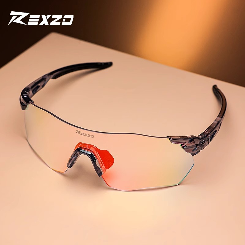 REXZD プロフェッショナルランニングメガネマラソン変色アウトドアスポーツサイクリングゴーグルハイキング男性と女性潮 RD04|undefined