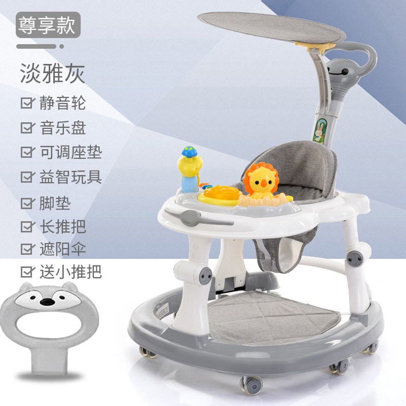 Baby Walker anti-o-pierna multifuncional resistente a la caída anti-Flip niña niño bebé ayuda para caminar carro portátil en forma de U image 18