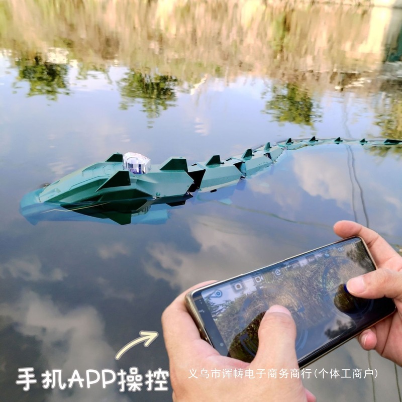 新款推荐遥控可摄像机械巨蟒遥控快艇遥控鲨鱼儿童益智机械蛇玩具|undefined