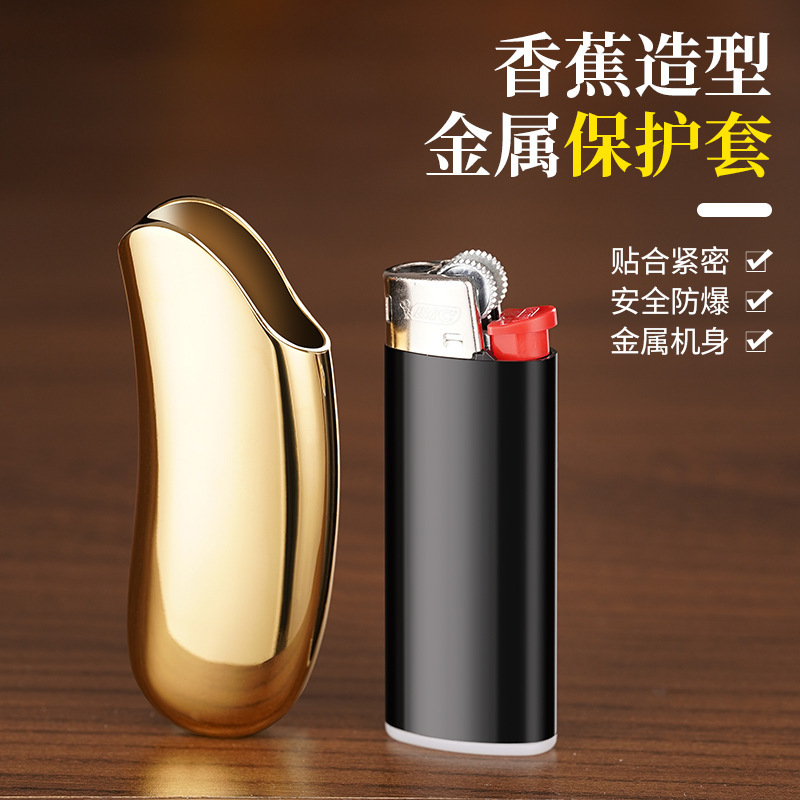BICJ5 lighter banana machine set wholesale metal bick lighter set disposable small retro lighter