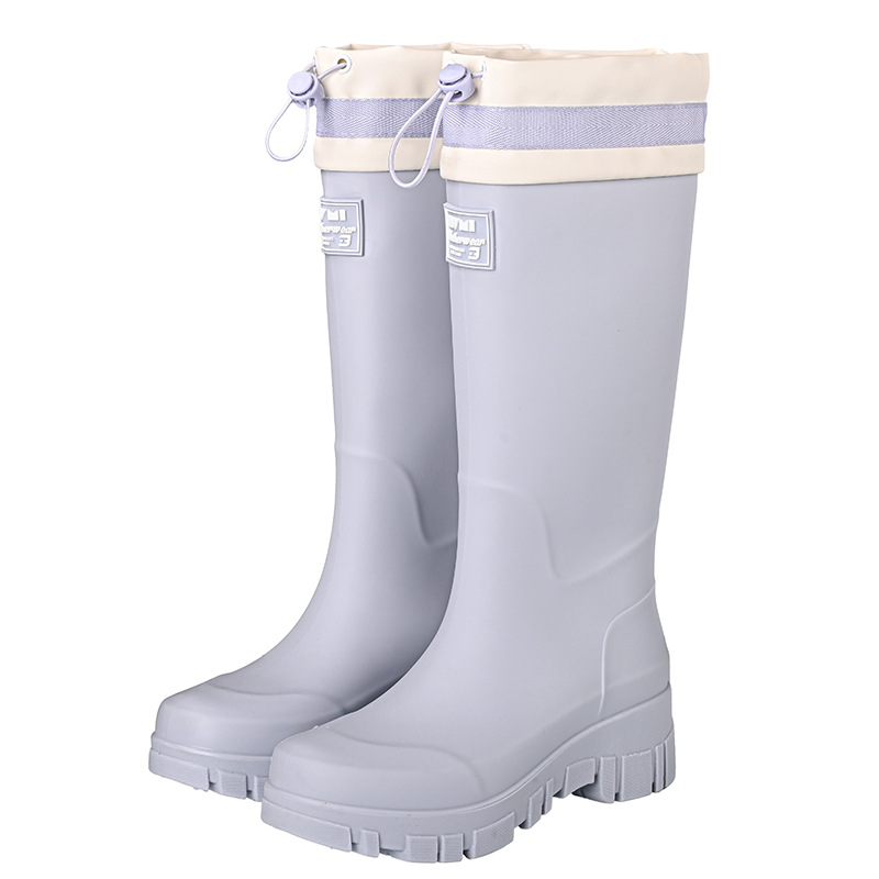 XBT-S600 여성용 하이 튜브 벨벳이 없는 회색 파란색(끈 포함)