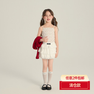 [Special Big Sale] Girls Korean Style Fashionable Floral Suspender 2025 Spring and Summer Style Children's Stacked Inner Vest