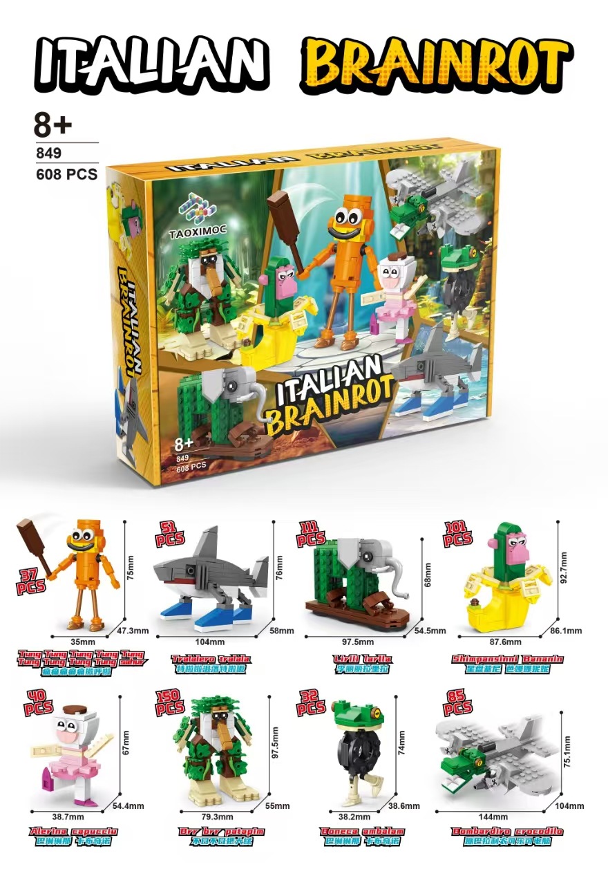 国境を越えたアメリカ海外AI山と海の古典木製スティックマンワニパスビルディングブロック手作りおもちゃの装飾品