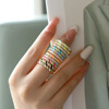 Zirconium with pigtail, one size brand copper ring, wholesale