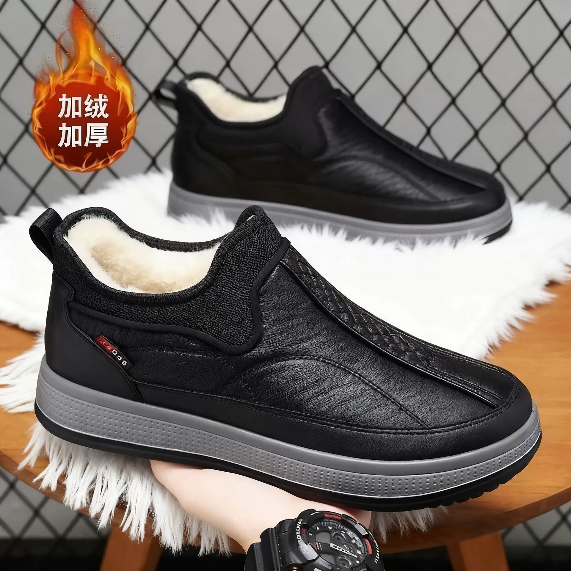 Зимние тёплые хлопковые сапоги в стиле старого Пекина, утолщённые и утеплённые, с мягкой подошвой, нескользящие и водонепроницаемые, для людей среднего и старшего возраста, оптовая продажа.