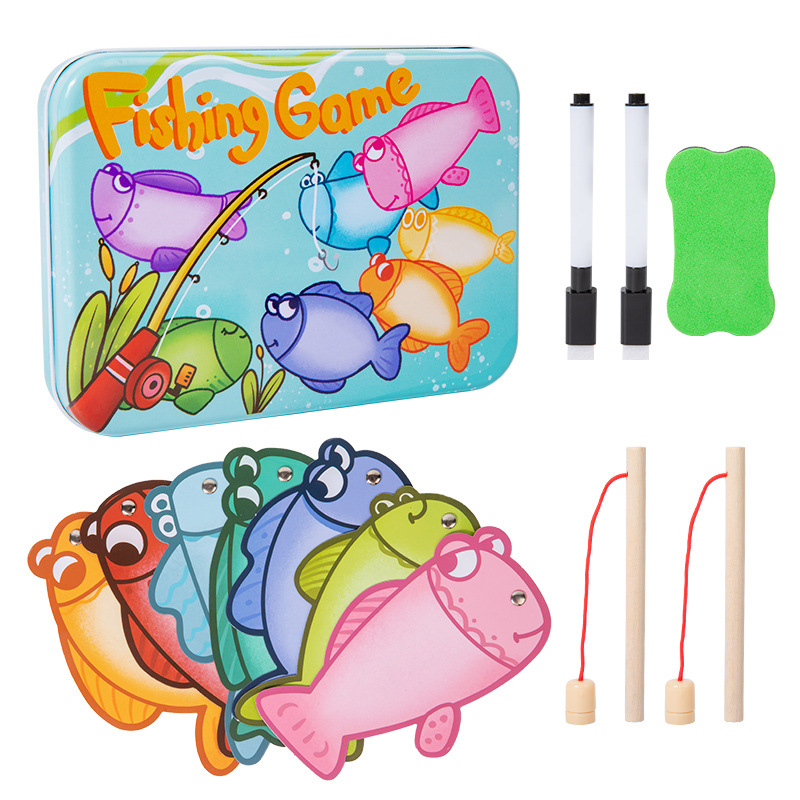 Juguetes de pesca magnéticos, enseñanza de inglés borrable, material didáctico para profesores, rompecabezas interactivo entre padres e hijos, juego de educación temprana en inglés para 3-6 años image 7