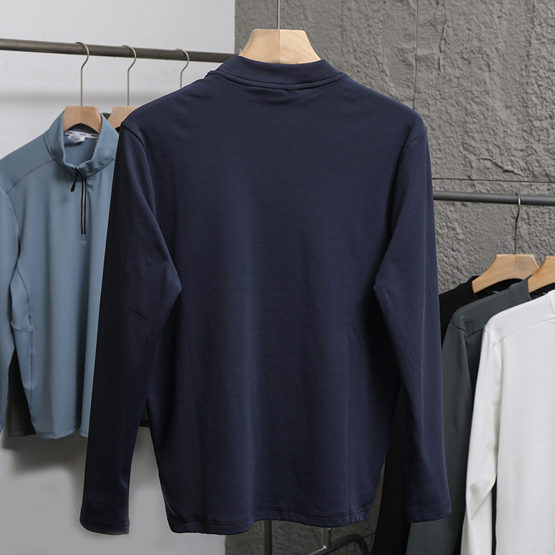 Men's Clothing Original 398 functional breathable four sided stretch autumn and winter men's outdoor leisure sports fleece long sleeved sweatshirt_voghion.com