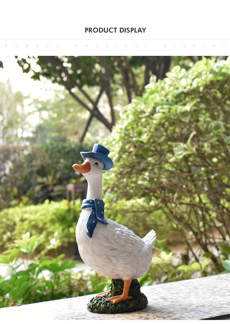 Simulated Cartoon Cute Little Duck Animal Ornament Garden Courtyard Potted Plant Decoration Home Rural_maomaolike.com