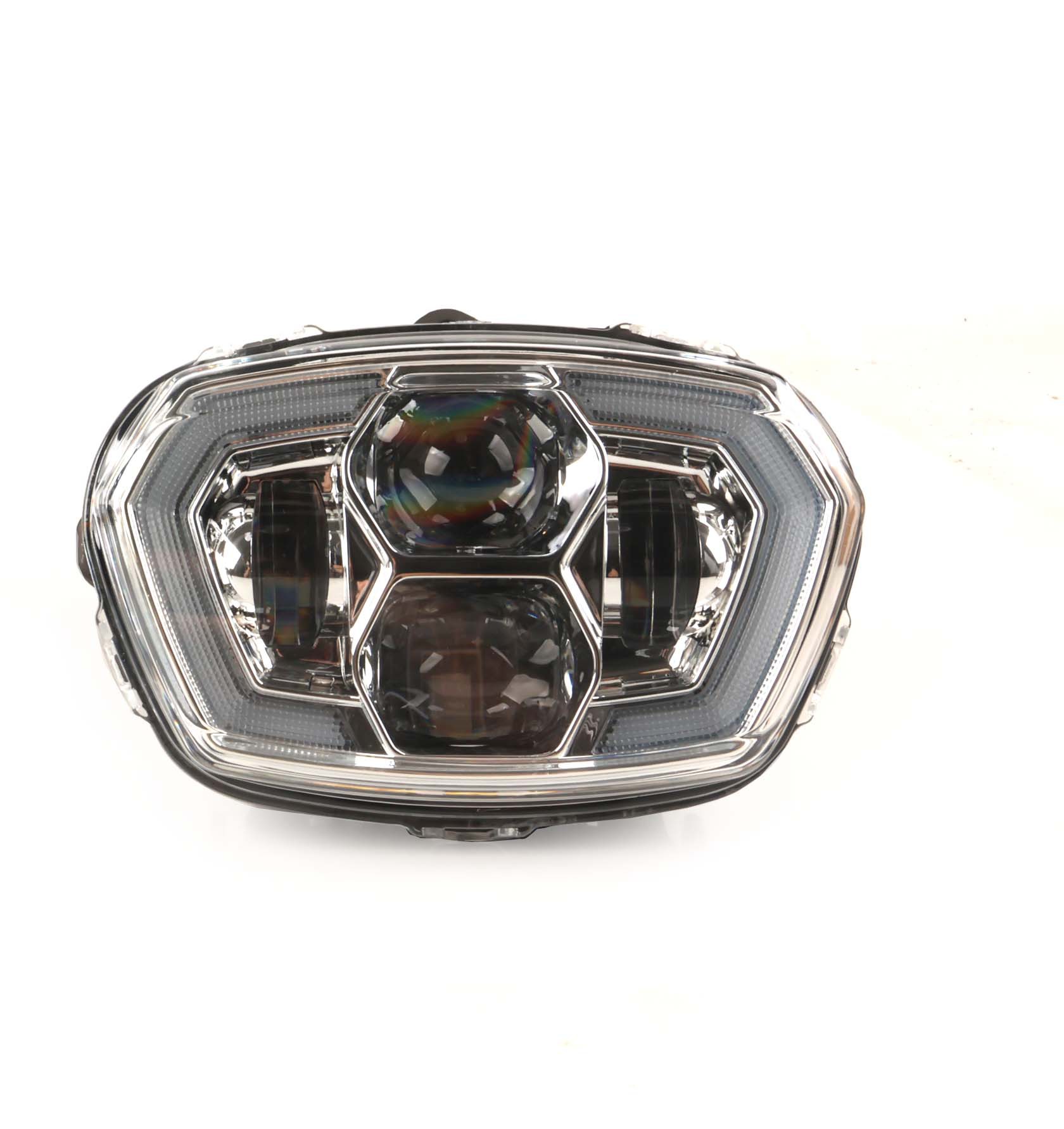 Motuoche Headlight for Vespa 150 Sprint Modified Primavera Headlight Front Light (Motorcycle headlights, headlights) - electroplated-white