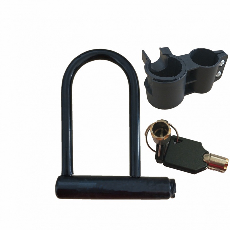 Candado en U para bicicleta, estilo ciruela, antirrobo, cilindro de aleación, sin logotipo, herramienta de hardware para exportación.