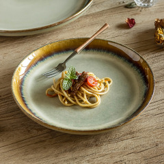 【高顏值星川系列】復古創意餐具家用飯盤菜盤沙拉碗有個性甜品碗