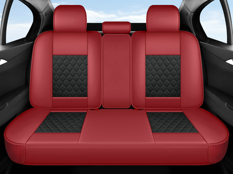 2025 Full Car Five-Seater Four-Season Universal Car Seat Cushion Full Surround Cushion Cover Leather Seat Cover Full Wrap Seat Cushion Thickened