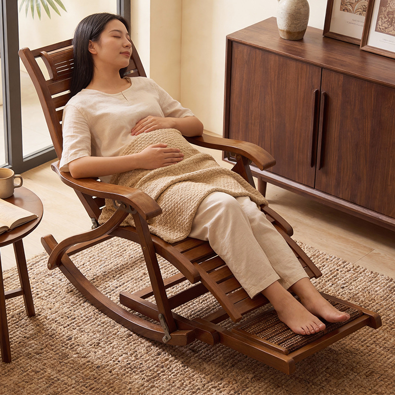 Silla de mecedor, silla de ocio doméstico, silla plegable para adultos, silla plegable para adultos