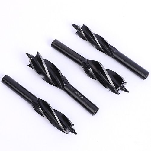 Manufacturer's Zhiluo drill bit 3-piece set Woodworking punch hole expander hole opener four-slot four-edged woodworking drill bit