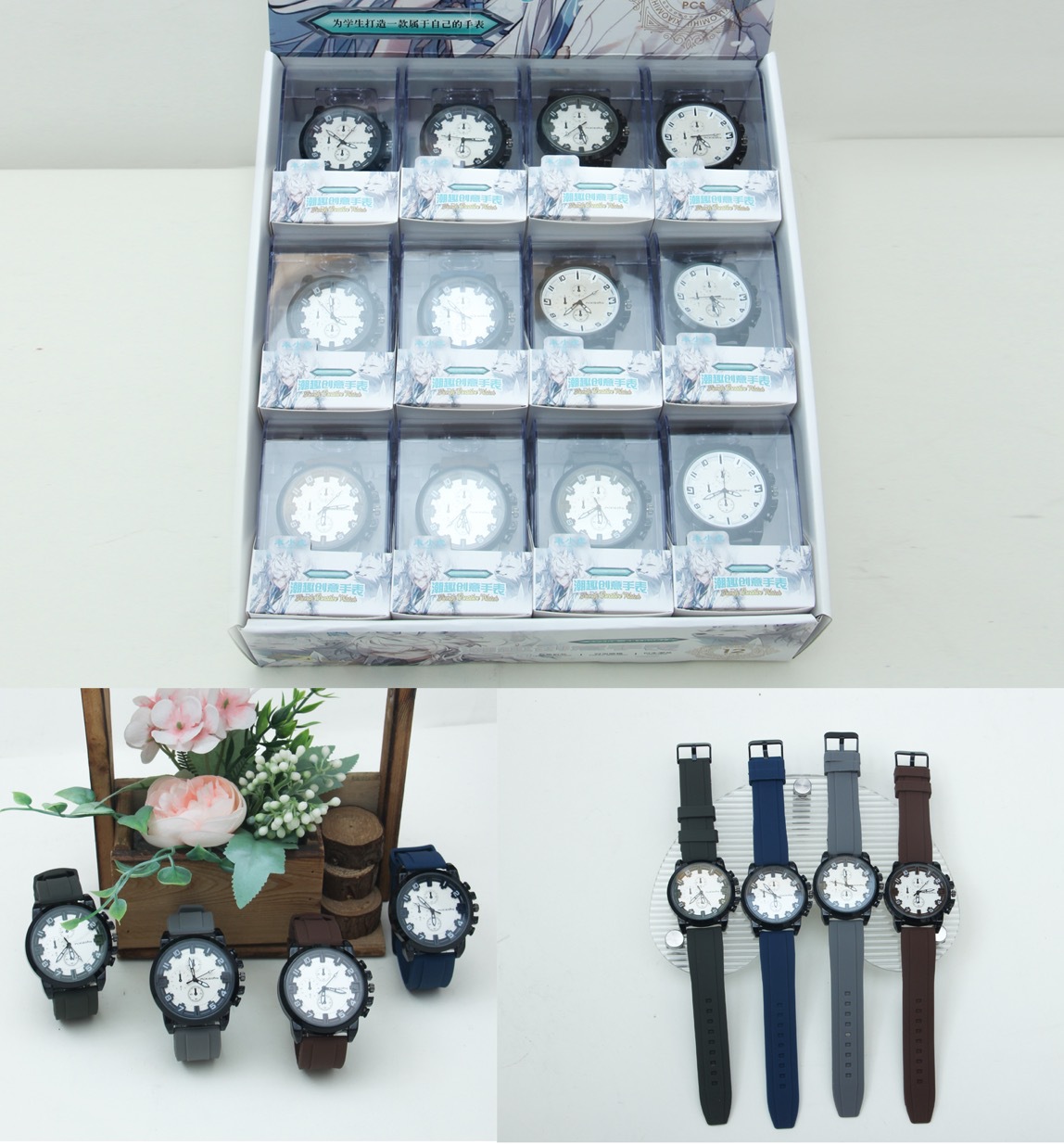 Reloj de cuarzo nuevo reloj electrónico LED coreano simple reloj de estudiante caja de plástico transparente reloj gran cantidad Congyo