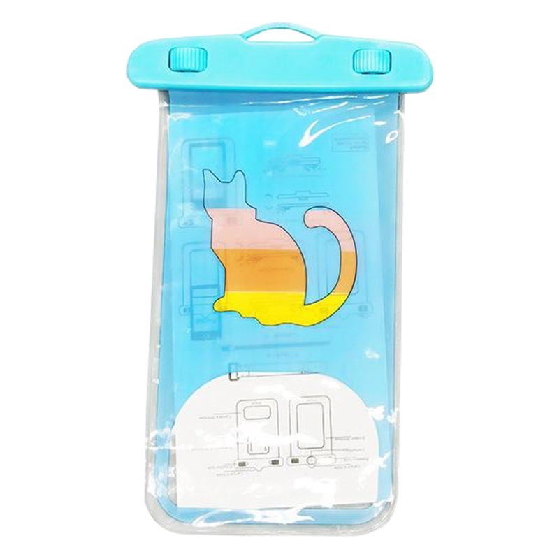 Funda impermeable para teléfono con diseño de animales coloridos, para natación