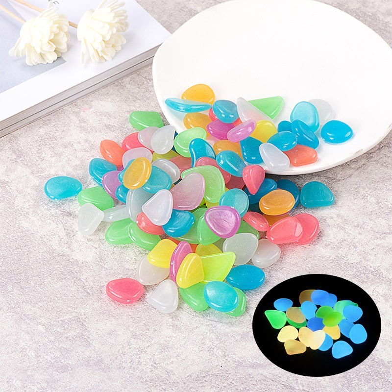 Piedras de cristal de cubo transparente, adornos creativos de bricolaje, cubitos de hielo luminosos, juguetes para niños, piedras luminosas, luminosas de color