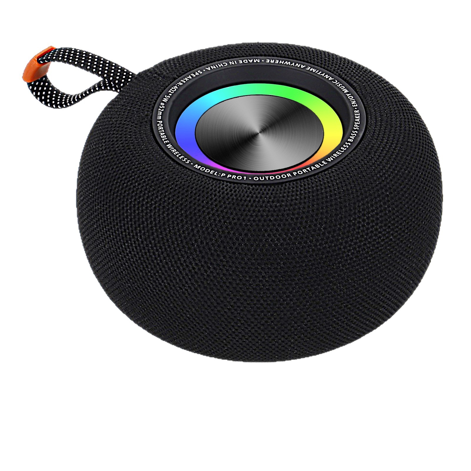 Grensoverschrijdende P PRO1 Ronde Draadloze Bluetooth-luidspreker voor buiten, draagbare mini-subwoofer met insteekkaart en stereogeluid_voghion.com