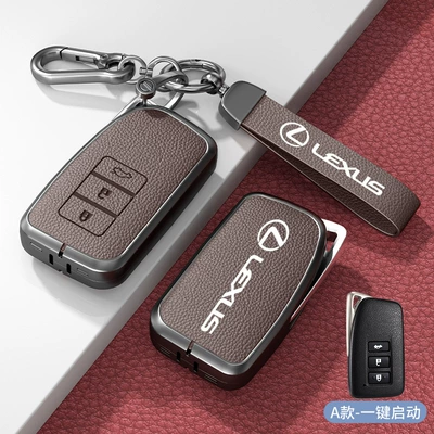 Car key bag es200 es300h rx300 rx350h - standard-type-a-one-click-start-mocha-brown-zinc-alloy-shell-hardware-bracelet