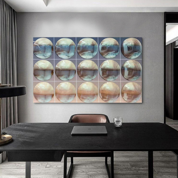 Simple sofa background wall hanging painting high -end three…