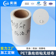 跨境货源白色涤纶热压PET纺粘无纺布热轧防水防油防静电三防布