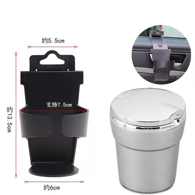 In-Car Ashtray with Led – Car ashtray - door-side-rack-luxury-silver-ashtray-with-light