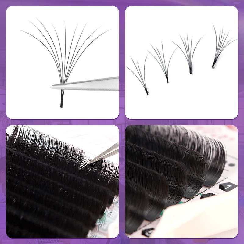 Fábrica al por mayor transfronteriza, pestañas falsas de 0.03 un segundo flores, pestañas dobladas, injerto suave, tienda de pestañas