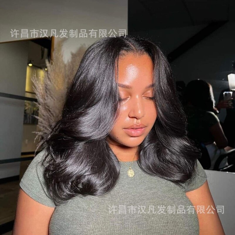 European and American Cross-Border Human Hair T-Part Bob Wig, Short to Medium Length Hair, Collarbone-Length Wig for Women European and American Cross-Border Human Hair T-Part Bob Wig, Short to Medium Length Hair, Collarbone-Length Wig for Women