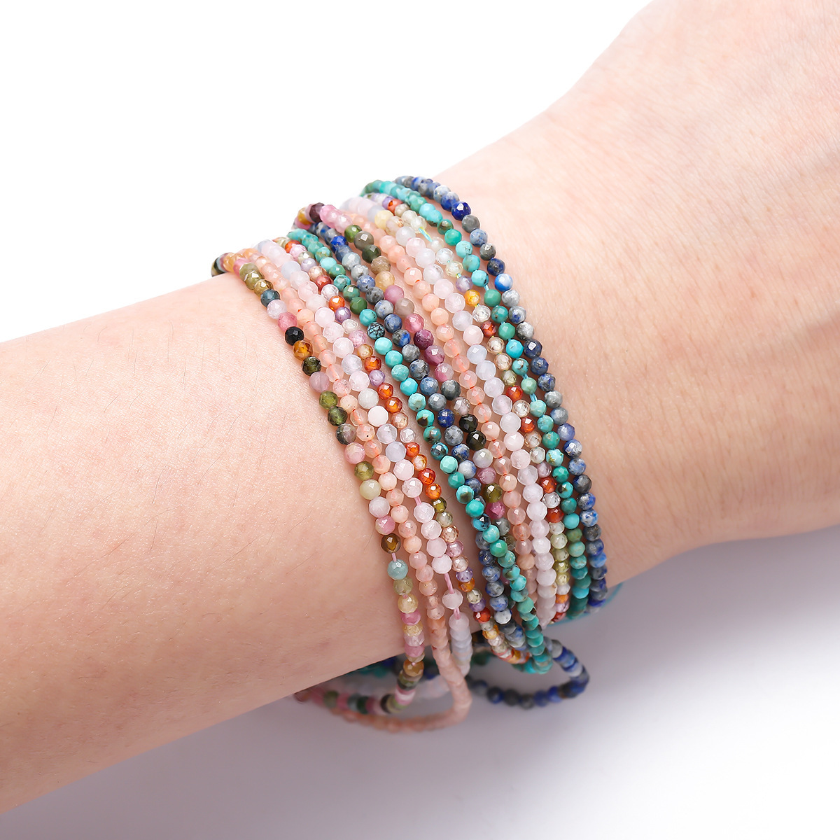 1 Strand 2-2.5mm Hole Under 1mm  Stone Natural Stone Sunstone Irregular Geometric Jewelry Accessories Beads display picture 4