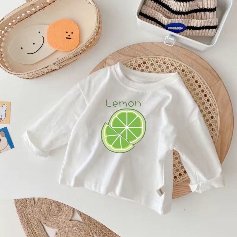 Белый лимонный лонгслив