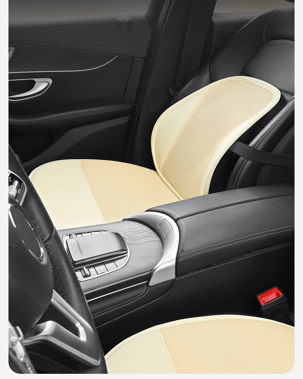 Breathable Seat Cushion Car Seat Cushion Truck Seat Car Lumbar Support Cushion Summer Sandwich Office Lumbar Support Cushion