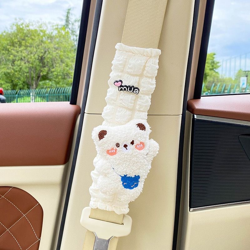 Car Seat Belt Shoulder Protector, Creative and Cute Kidsren's Car Anti-Strangle Seat Belt, a Pair of Car Interior Decoration Protective Covers