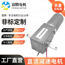 FT-82SGM5294双出轴蜗轮蜗杆马达 自锁售货机齿轮微型直流电机