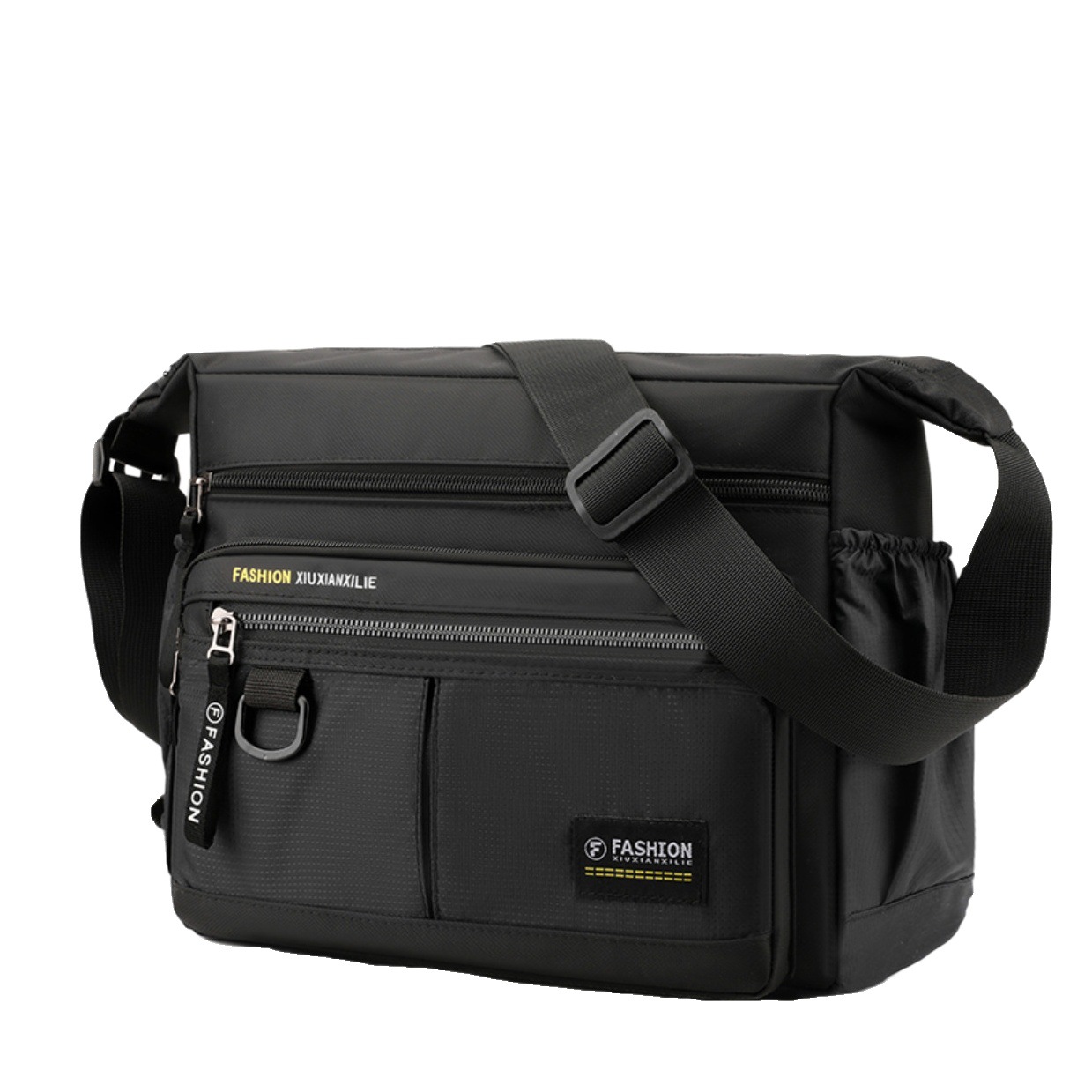 Large Capacity messenger bag men's Oxford cloth outdoor commuter bag multi-pocket canvas bag middle-aged dad men's shoulder bag