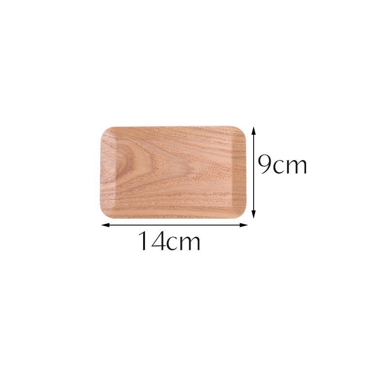 Bandeja de madera Fraxinus Fraxinus Negra Bandeja de madera maciza Bandeja de fruta de madera Bandeja de fruta seca japonesa Bandeja de comida