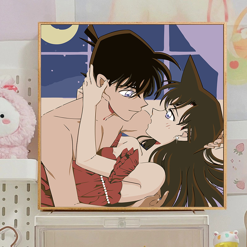 コナンデジタル油絵DIY手塗り怪盗キッドアニメアクリルメーカー卸売装飾画|undefined